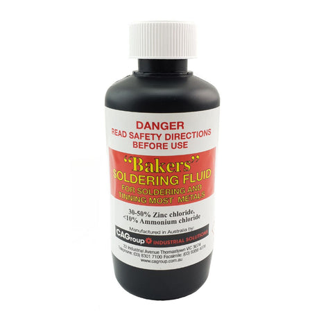Bakers Soldering Solution 30-50% Zinc Chloride 10% Ammonium Chloride 500ml - BAKERS