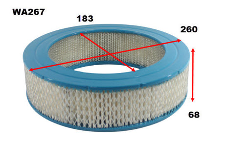 Air Filter A267 Fits Mazda WA267 - Wesfil