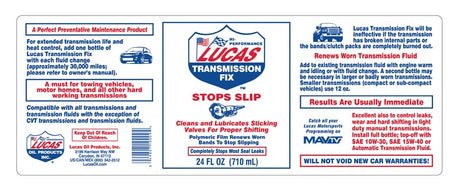 Transmission Fix 24 Ounce - Lucas Oil | Universal Auto Spares