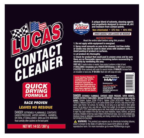 Contact Cleaner Problem Solvers & Utility 14 Ounce - Lucas Oil | Universal Auto Spares
