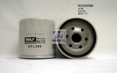 Oil Filter Z499 Fits Ford WZ499NM - Wesfil