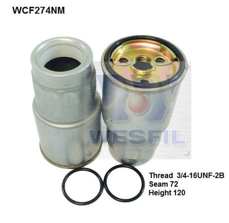 Diesel Fuel Filter Z610 Fits Toyota WCF274NM - Wesfil