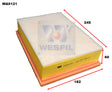Air Filter A1686 Fits Citroen/Peugeot WA5121 - Wesfil
