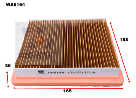 Air Filter Fits Ford WA5154 - Wesfil