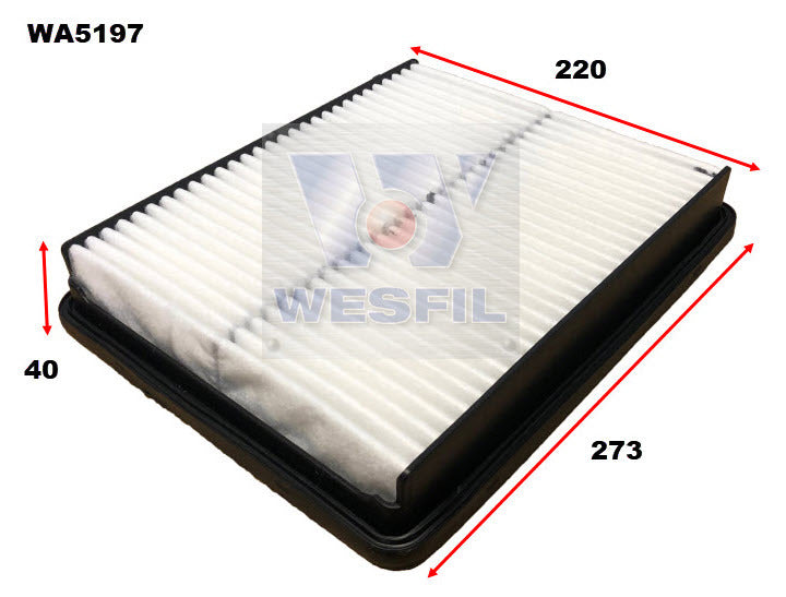 Air Filter A1740/A1779 Fits Hyundai WA5197 - Wesfil