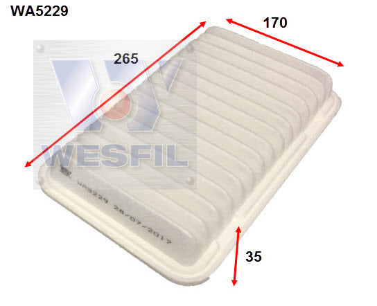 Air Filter A1806 Fits Suzuki WA5229 - Wesfil
