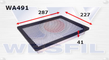 Air Filter A491 Fits Ford WA491 - Wesfil