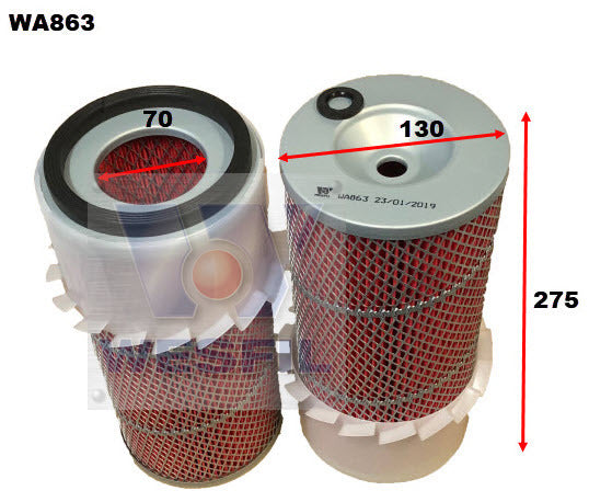 Air Filter HDA5667/HDA5866 Fits Mitsubishi WA863 - Wesfil