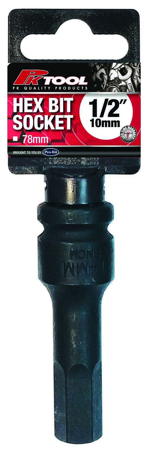 1/2” DR 10mm Impact Hex Bits Socket - PKTool
