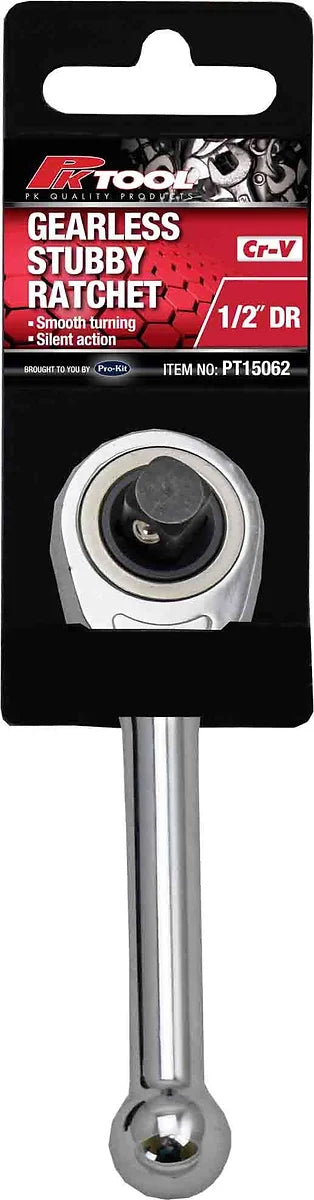 1/2” DR 115mm CR-V Gearless Stubby Ratchets - PKTool