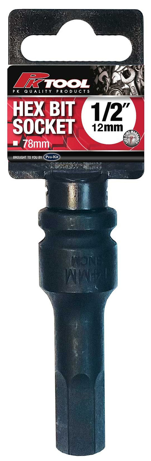 1/2” DR 12mm Impact Hex Bits Socket - PKTool