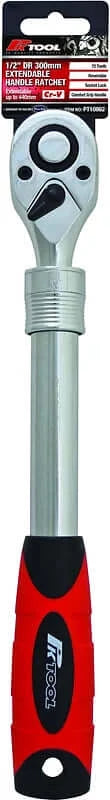 1/2" DR 300mm Extendable Handle CR-V Ratchet With 72 Teeth Range - PKTool