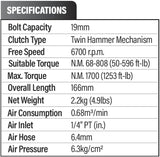1/2” DR High Torque Air Impact Wrench - Air Boss | Universal Auto Spares