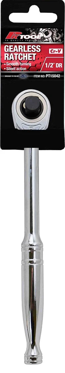 1/2” Dr 250mm CR-V Gearless Long Arm Ratchet Silent Action - PKTool