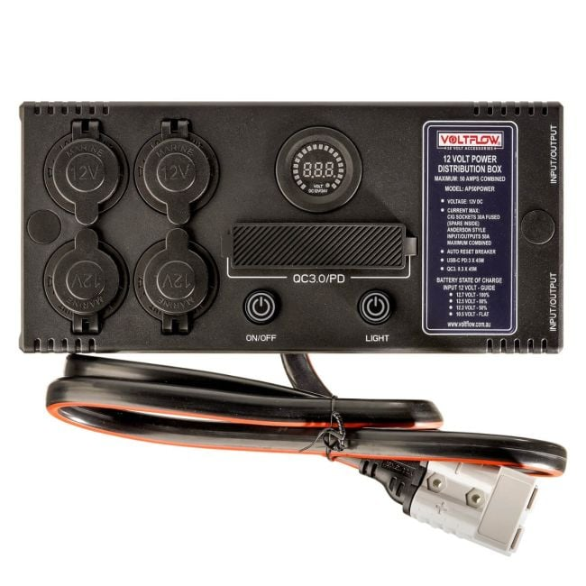 12V Power Extension 50AMP with Anderson Plug USB & 4x12V - VoltFlow