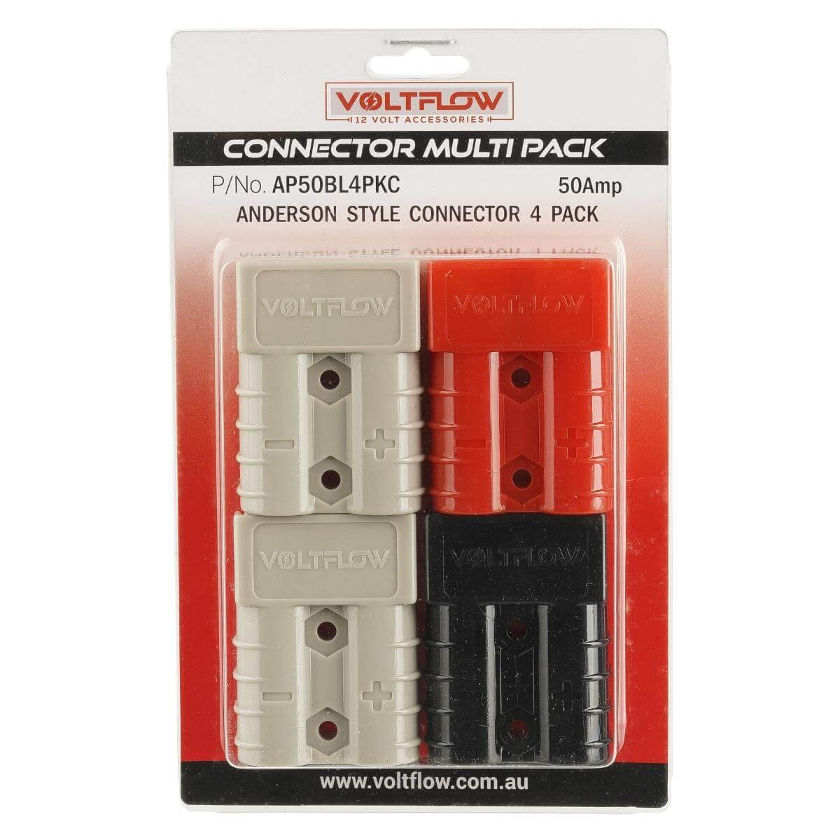 Anderson Style Plugs 12V 50Amp 4 Pack - VoltFlow