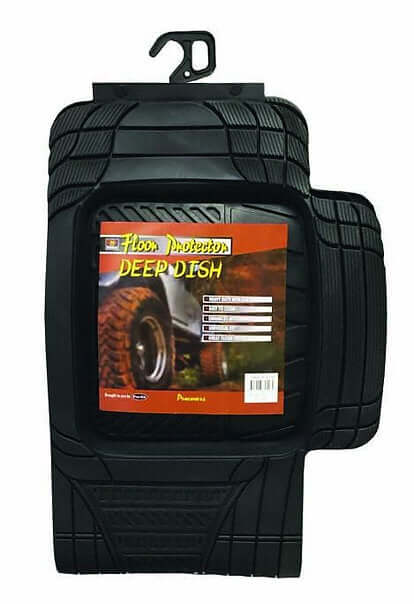 1 Piece Black or Grey Deep Dish Rubber Mat Set Odourless Rubber - PC Procovers