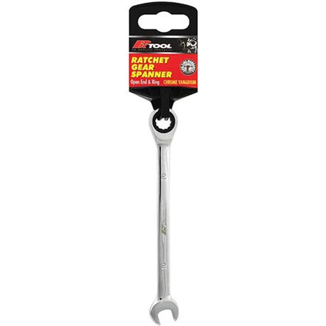 10, 11, 12, 17mm Metric CR-V Ratchet Combination Spanner - PKTool | Universal Auto Spares