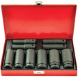 10 Piece 1/2” 6PT SAE CR-V Deep Impact Socket Set - PKTool