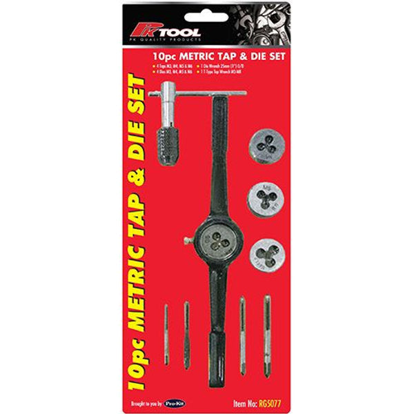 10 Pieces Metric Set Tap & Die Wrench - PKTool