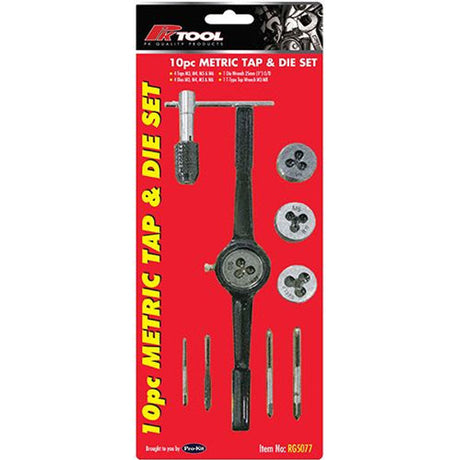 10 Pieces Metric Set Tap & Die Wrench - PKTool | Universal Auto Spares
