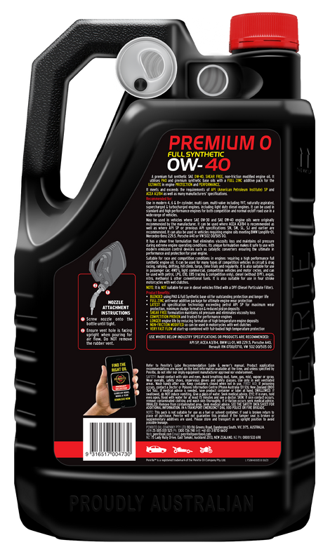 10 Tenth Premium 0W-40 (Full Synthetic) - Penrite