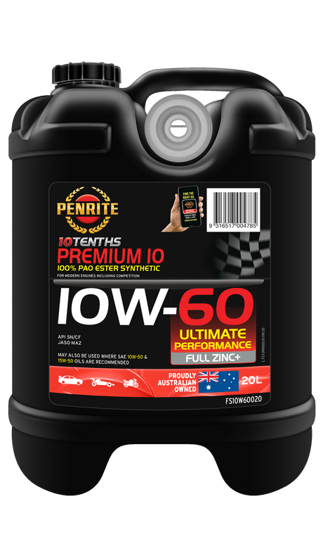 10 Tenth Premium 10W-60 (100% PAO & ESTER) - Penrite 20L