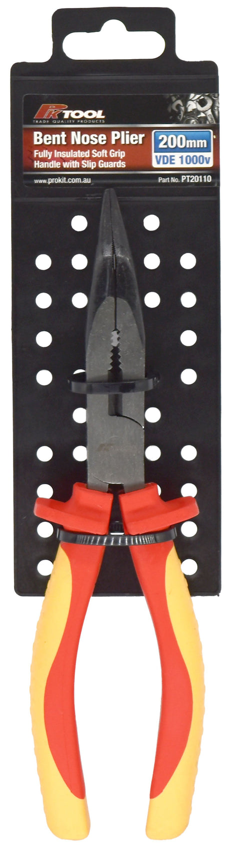 1000V VDE 200mm Bent Nose Plier - PKTool