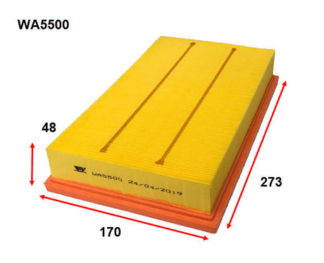Air Filter A2000 Fits Audi/Skoda/VW WA5500 - Wesfil