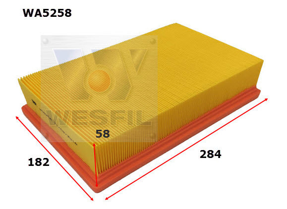 Air Filter A1598 Fits Nissan WA5258 - Wesfil