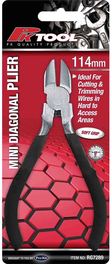 114mm (4½”) Mini Side Cutter Plier Spring Hinge With Cutting Edge - PKTool