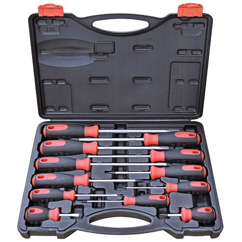 12 Piece Phillips & Blade Screwdriver Set - PKTool | Universal Auto Spares