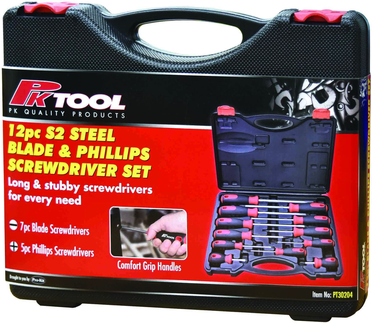 12 Piece Phillips & Blade Screwdriver Set - PKTool