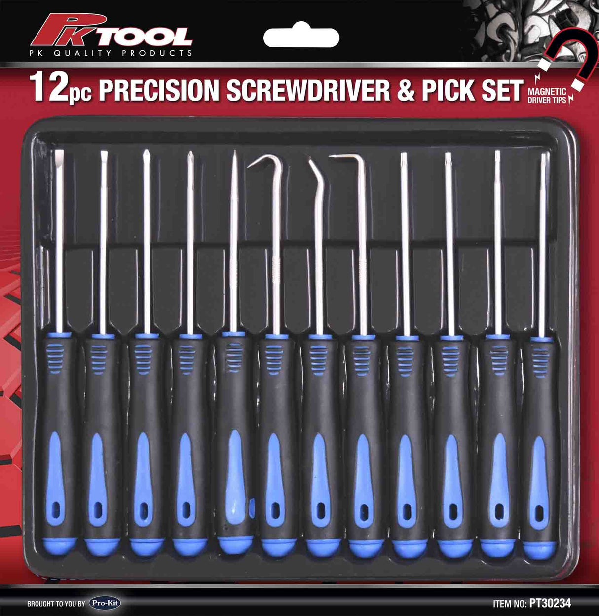 12 Piece Precision Screwdrivers & Pick Set - PKTool