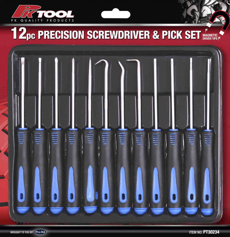 12 Piece Precision Screwdrivers & Pick Set - PKTool