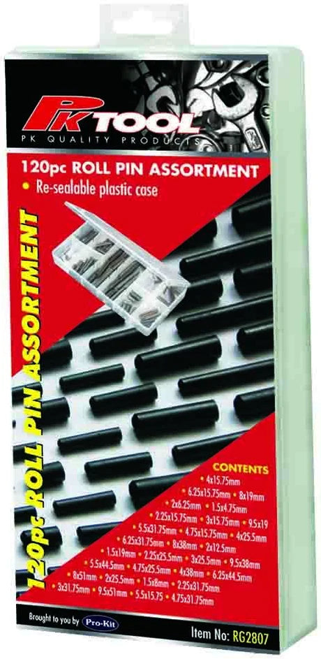 120 Piece Roll Pin Assortment - PKTool