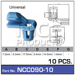 Door Clip Pkt 10 NCC090-10 - Nice Products | Universal Auto Spares