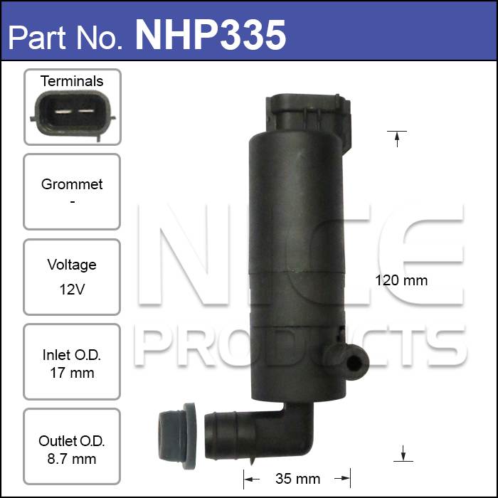 Headlamp Pump NHP335 - Nice Products | Universal Auto Spares