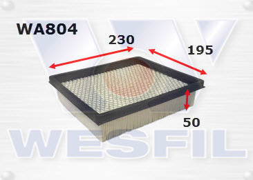 Air Filter A364 Fits Ford WA804 - Wesfil