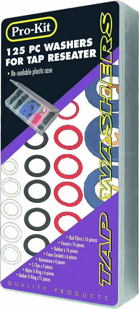 125 Piece Washers for Tap Reseater with O-Ring - PKTool | Universal Auto Spares