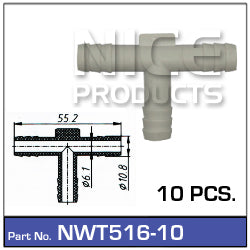 Hose Connection Pkt 10 NWT516-10 - Nice Products | Universal Auto Spares