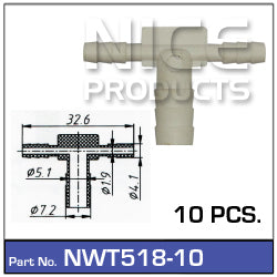 Hose Connection Pkt 10 NWT518-10 - Nice Products | Universal Auto Spares