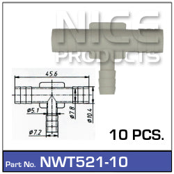 Hose Connection Pkt 10 NWT521-10 - Nice Products | Universal Auto Spares