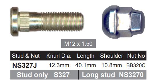 Stud & Nut NS327J - Nice Products | Universal Auto Spares