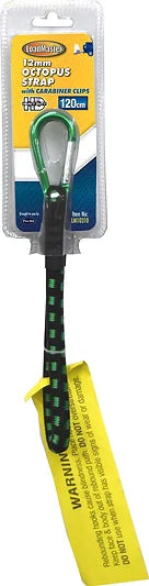 12mm Heavy Duty Octopus Strap With Carabiner Clip 7 Different Sizes - LoadMaster 1200mm (47″)
