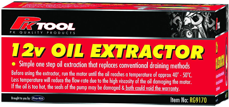 12v Oil Extractor 5AMP 2 Suction Hoses - PKTool