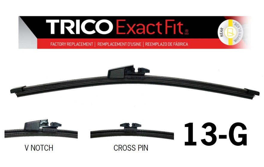 Rear V Notch/Cross Pin Beam Blade 325MM (EXRWR13) (Single) 13-G - Trico | Universal Auto Spares