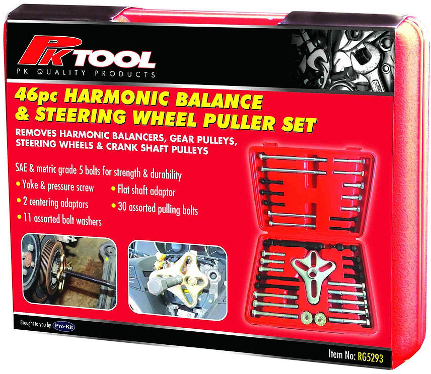13 Piece Harmonic Balancer & Steering Wheel Puller Kit - PKTool