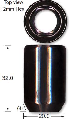 Allen Key Nuts 7/16 Black J132B - Nice Products | Universal Auto Spares