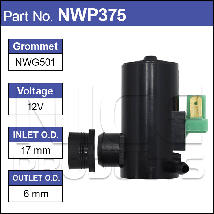 Washer Pump NWP375 - Nice Products | Universal Auto Spares